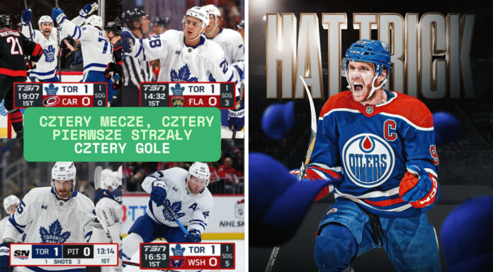 Raport z NHL. Cztery mecze, cztery pierwsze strzały, cztery gole. Hokej