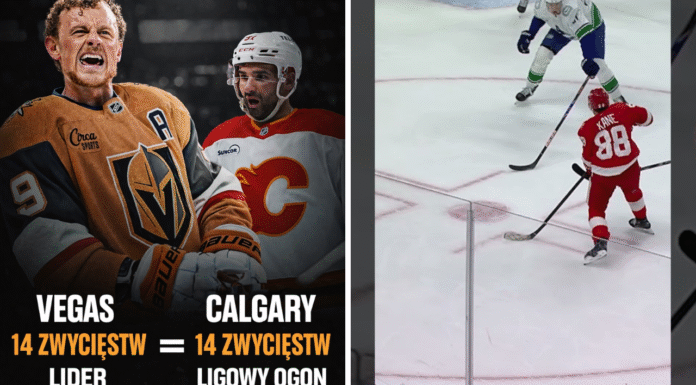 Hokej NHL Calgary Vegas tabela Patrick Kane